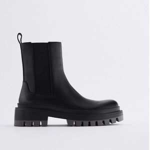 🍿🍒HP🍒🍿 𝗡𝗜𝗕 𝗭𝗮𝗿𝗮 • Low Heel Leather Ankle Boots